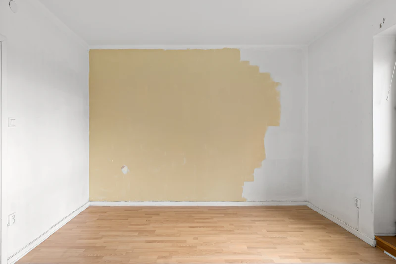 Completed empty room with white walls and timber floor